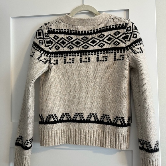 Tahari Beige and Black Geometric Cardigan - Picture 3 of 3